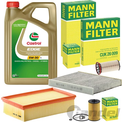 Mann filterset castrol 5w30 - filterset+5l,